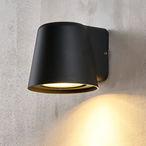 Avero GU10 vegglampe - Sort, IP65, inne/ute, uten lyskilde