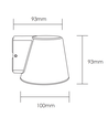 GU10 vegglampe - Sort, IP65, inne/ute, uten lyskilde