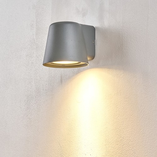 Avero GU10 vegglampe - Grå, IP65, inne/ute, uten lyskilde
