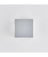 6W CUBIC PRO vegglampe - IP65, sølvgrå, viderekobling, justerbar, firkantet, opp/ned, inne/ute, inkl. lyskilde