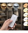 Oppladbar LED taklampe med sensor - Mikrobølgesensor, Ø20cm, 6W, CCT, Hvit