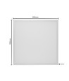 60x60 LED-panel 36W DALI dimbar - Høyde:10mm, 116lm/w, UGR19, RA92, hvit kant