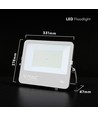 150W LED lyskaster, Slimline - 135lm/W, CREE chip, IP65, sort hus, 6 års garanti