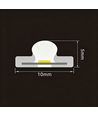 5m 9W/m Blå Slim COB strip - 230V, IP67 vanntett, 296 LED, kan klippes hver 10cm