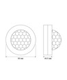 PIR bevegelses- og lyssensor 2000W - Hvit, innebygd sensor