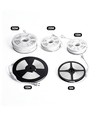 5m 9W/m Gul Slim COB strip - 230V, IP67 vanntett, 296 LED, kan klippes hver 10cm