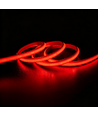 5m 9W/m Rød Slim COB strip - 230V, IP67 vanntett, 296 LED, kan klippes hver 10cm