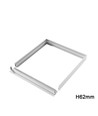 Ramme til 60x60 LED-panel - 62mm høy, hurtig skrueløst samlesett, hvit kant