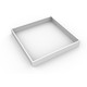 Ramme til 60x60 LED panel - Samlesett, plast hjørner, hvit kant