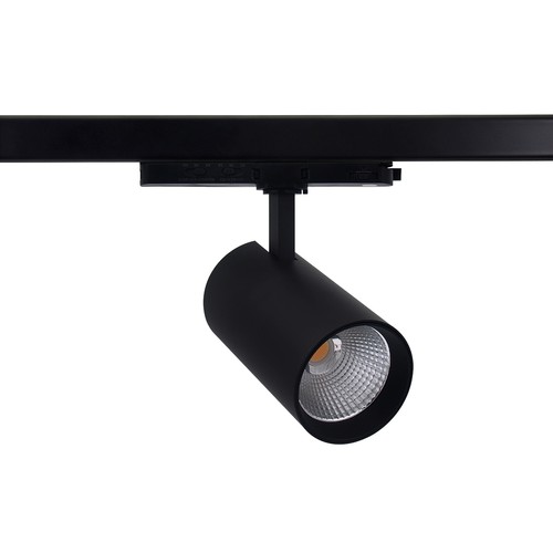 25-30W 3-faset CCT Triac skinnespot - RA98, justerbar CCT & watt, Svart