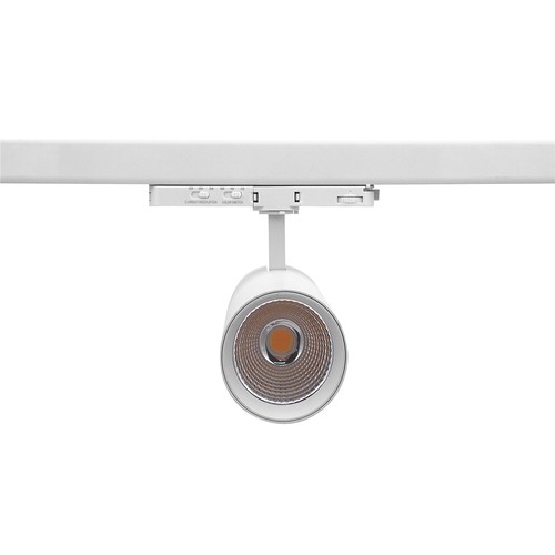 25-30W 3-faset CCT Triac skinnespot - RA98, justerbar CCT & watt, Hvit