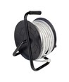 25m rull 8W/m LED-strip - 120 LED pr. meter, IP65, 4000K, 600lm/m, 8mm bredde