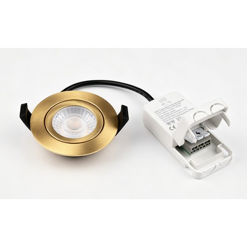7W Ø8,3cm DimToWarm+CCT innfellingsspot dimbar RA96 - Hull: Ø6,8 cm, Mål: Ø8,3 cm, Gull