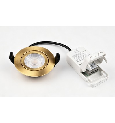7W Ø8,3cm DimToWarm+CCT innfellingsspot dimbar RA96 - Hull: Ø6,8 cm, Mål: Ø8,3 cm, Gull