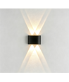 6 stk. 4W CURVE vegglampe - IP65, sort, opp/ned, utendørs, inkl. lyskilde
