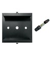 FYRON Bollard hagelampe, sort - E27, 61 cm, IP54 utendørs, pullert