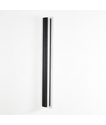 100cm avlang vegglampe - Svart, firkantet, inne / ute, IP65, inkl. lyskilde