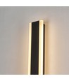 100cm avlang vegglampe - Svart, firkantet, inne / ute, IP65, inkl. lyskilde