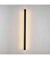 100cm avlang vegglampe - Svart, firkantet, inne / ute, IP65, inkl. lyskilde