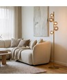 Oliva 5xG9 gulvlampe bronse - 160cm, røykfarget glass, uten lyskilde