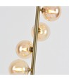 Denia 10xG9 gulvlampe messing/rav - 160cm, ravfarget glass, uten lyskilde