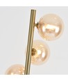 Denia 10xG9 gulvlampe messing/rav - 160cm, ravfarget glass, uten lyskilde