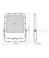 150W LED-lyskaster CCT - IP65, 3 lysfarger, utendørs