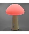Oppladbar Mushroom LED bordlampe - RGB + 3000K, kaldhvit, bærbar