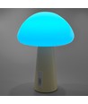 Oppladbar Mushroom LED bordlampe - RGB + 3000K, kaldhvit, bærbar