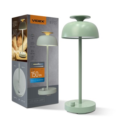 Oppladbar LED skrivebordslampe med white noise - Nøytral hvit + RGB, grønn, inkl. lyskilde