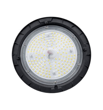 220x135mm Plateo 4 High Bay 100W - nøytral hvit 230V 90° IP65 IK09 svart, med effektjustering 0-10V