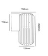 FYRON Wall vegglampe, Sort - E27, IP54 utendørs
