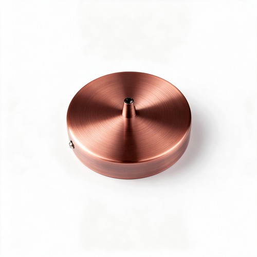 Baldakin i rødkobber farge - Ø12cm, høyde 2,5cm, 1 hull, takrosett