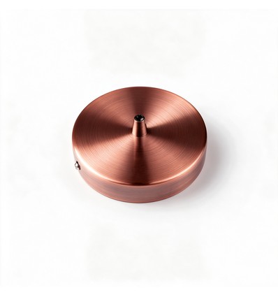 Baldakin i rødkobber farge - Ø12cm, høyde 2,5cm, 1 hull, takrosett
