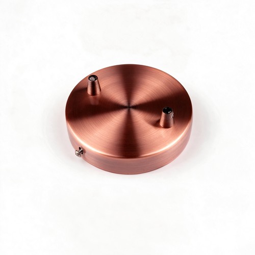 Baldakin i rødkobber - Ø12cm, høyde 2,5cm, 2 hull, takrosett