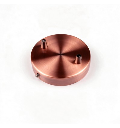 Baldakin i rødkobber - Ø12cm, høyde 2,5cm, 2 hull, takrosett