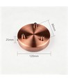 Baldakin i rødkobber - Ø12cm, høyde 2,5cm, 3 huller, takrosett
