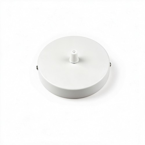 Baldakin i hvit - Ø12cm, høyde 2,5cm, 1 hull, takrosett