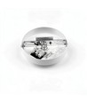 Baldakin i hvit - Ø12cm, høyde 2,5cm, 1 hull, takrosett