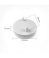 Baldakin i hvit - Ø12cm, høyde 2,5cm, 2 hull, takrosett