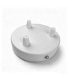 Baldakin i hvit - Ø12cm, høyde 2,5cm, 3 hull, takrosett