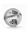 Baldakin i hvit - Ø12cm, høyde 2,5cm, 3 hull, takrosett