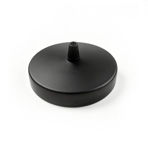 Baldakin i sort - Ø12cm, høyde 2,5cm, 1 hull, takrosett