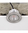 7W RA96 CCT + DimToWarm downlight til isolasjon - Dimbar, Hull: Ø6,8 cm, Mål: Ø9,3 cm, børstet stål