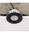 7W RA96 CCT + DimToWarm innbyggingsspotlight for isolasjon - Dimbar, Hull: Ø6,8 cm, Mål: Ø9,3 cm, svart