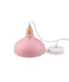 BIRK Rosa Ø19cm pendel - E27 sokkel, 2m ledning, metall / tre