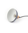 BIRK Blå Ø24cm pendel - E27 sokkel, 2m ledning, metall / tre
