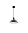 BIRK Grå Ø24cm pendel - E27 sokkel, 2m ledning, metall / tre