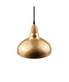 BIRK Messing Ø19cm pendel - E27 sokkel, 2m ledning, metall / tre