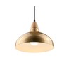 BIRK Messing Ø19cm pendel - E27 sokkel, 2m ledning, metall / tre